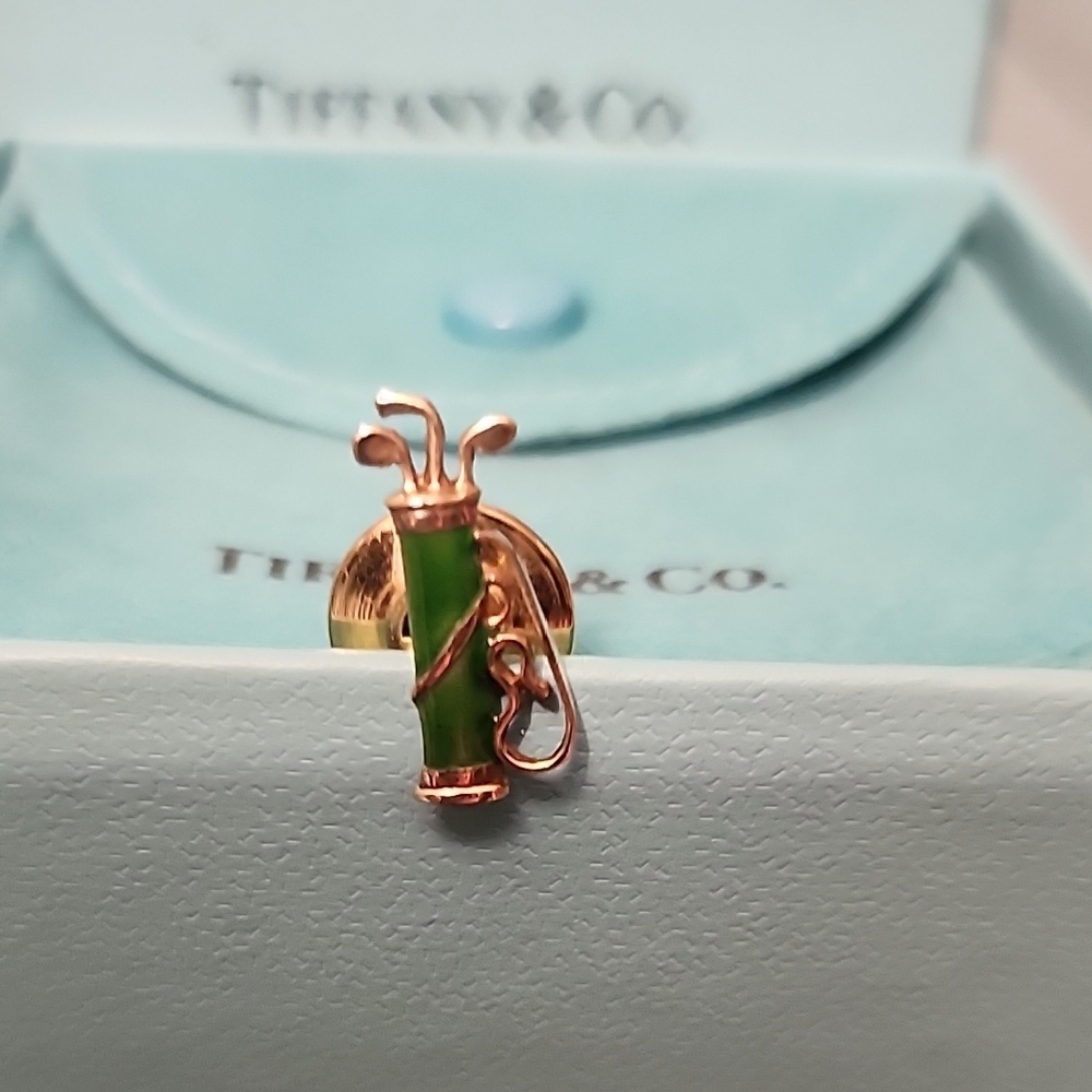 Tiffany & Co. Green and Gold Golf Bag Brooch